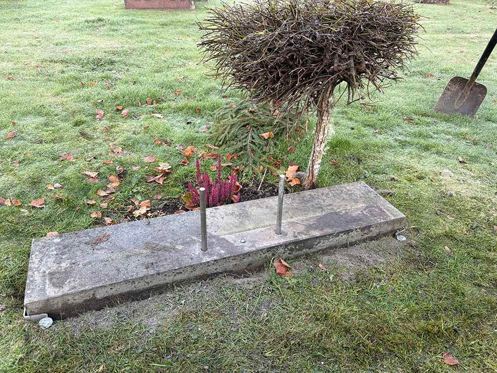 Ny gravstensfundament